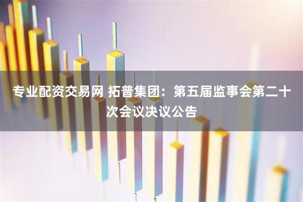 专业配资交易网 拓普集团：第五届监事会第二十次会议决议公告